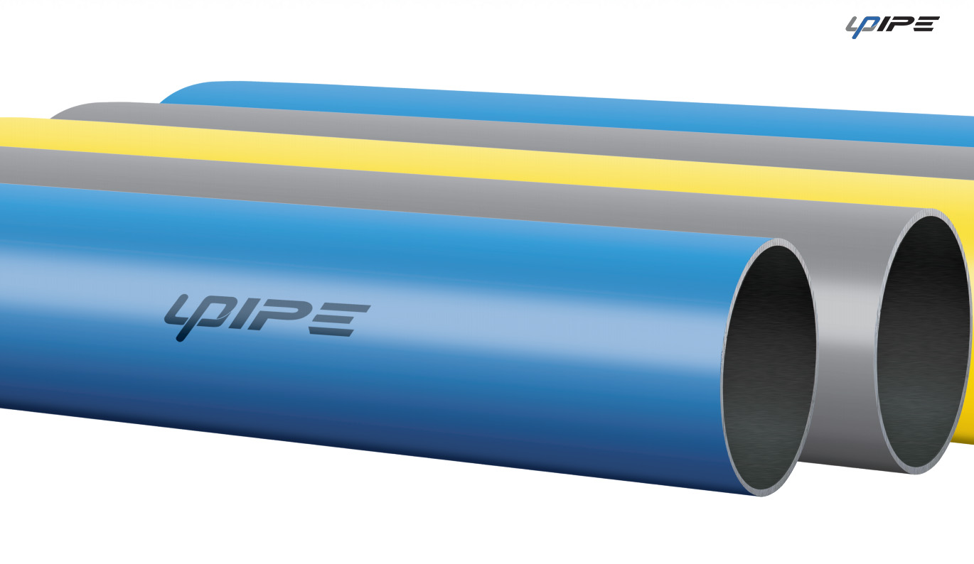 Blue/Yellow/Grey Aluminum Alloy Piping System Pipe