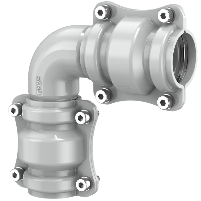 90° Elbows in Aluminium Piping Systems